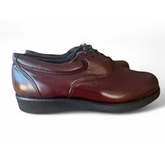 Steel Toe Safety Shoes 11 Welted Oxblood Leather Oxfords Men's Sz Made In USA - Picture 4 of 9